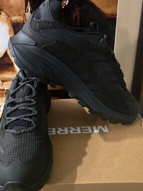 Merrell Moab Speed 2 GoreTex J037513Z Black Hiking Shoes Sneakers Men's Size 12